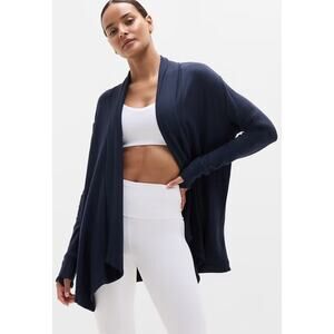 Athleta Womens Pranayama Restore Wrap Plus Size 3X Navy Blue